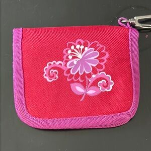 Hanna Andersson Kids red and purple Floral Coin Purse